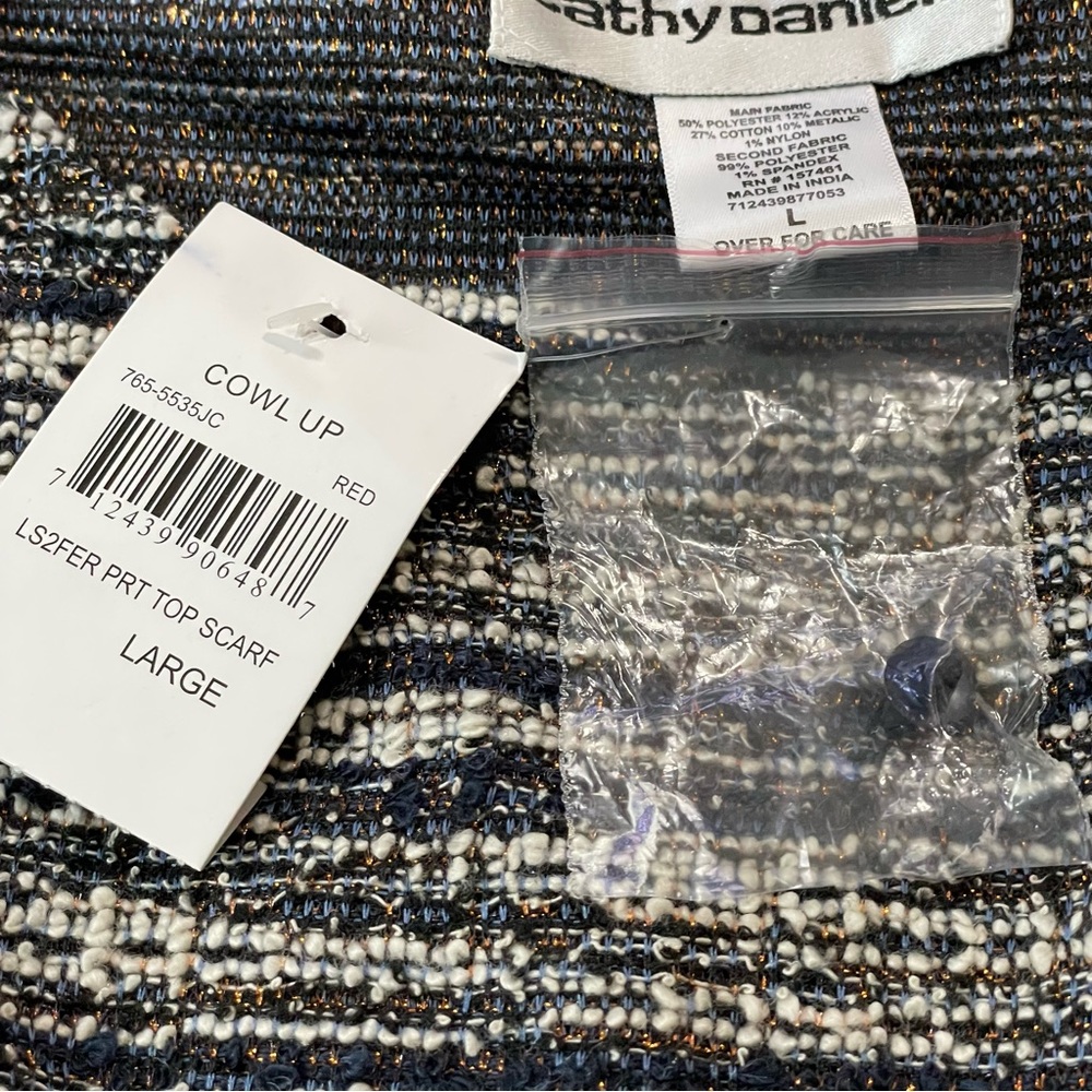 Cathy Daniels cowl neck sweater size large - Picture 12 of 15